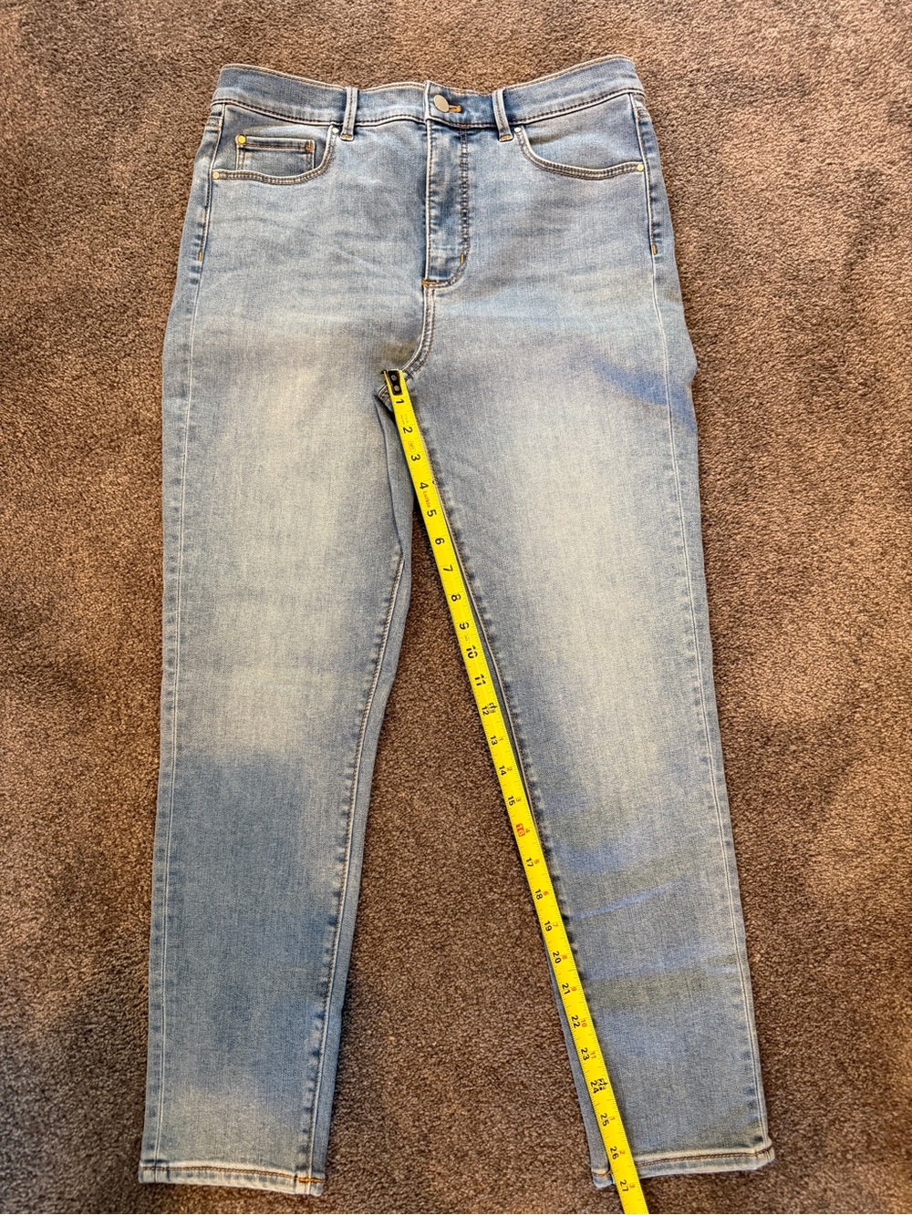 Light Wash Ann Taylor High-Rise Skinny Jeans
